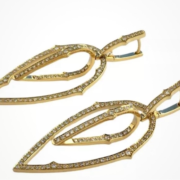 Stephen Webster 18k Yellow Gold and Diamond Convertible Earrings - Picture 7 of 11